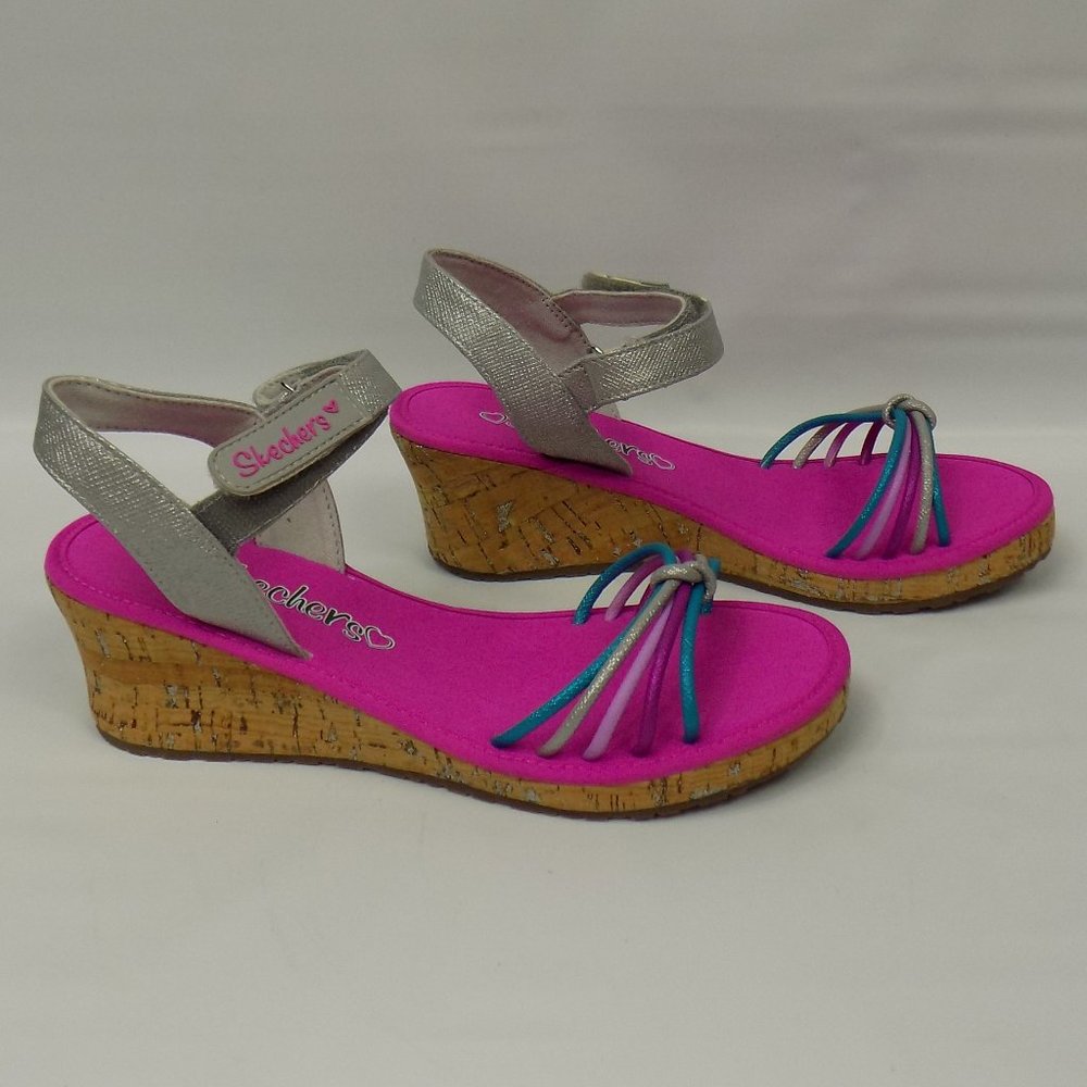 Skechers KIDS Tikis 86411L Silver/Multi Size 5